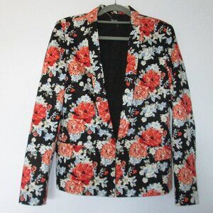 BARDOT Womans Blazer Front Fastening Slim Fit sz 6 US Cotton Red Black White